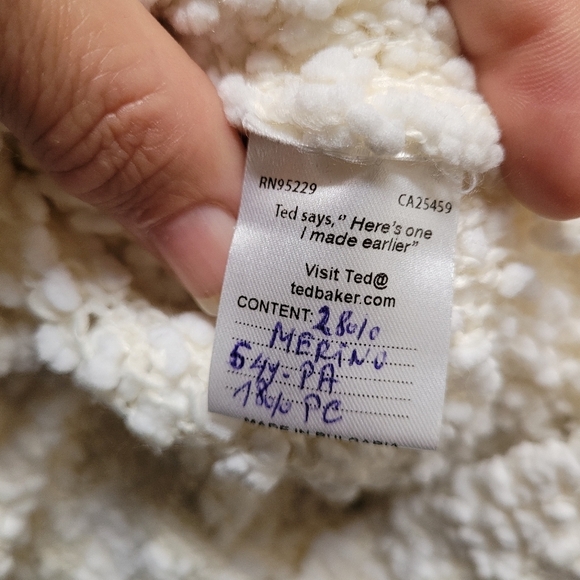 Ted Baker London White Popcorn Sweater - Picture 4 of 7